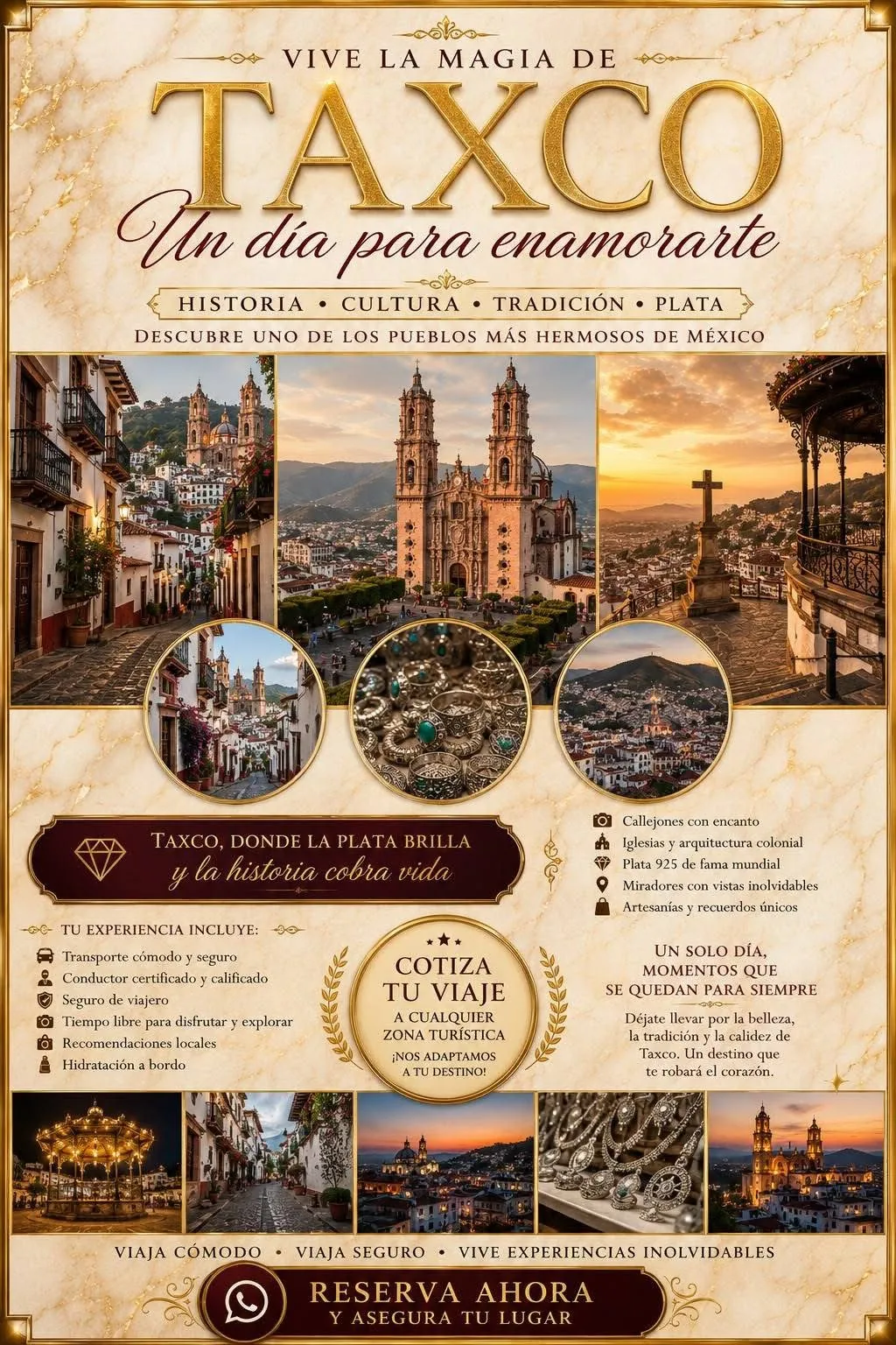 Material promocional de Drivers Tours: Taxco
